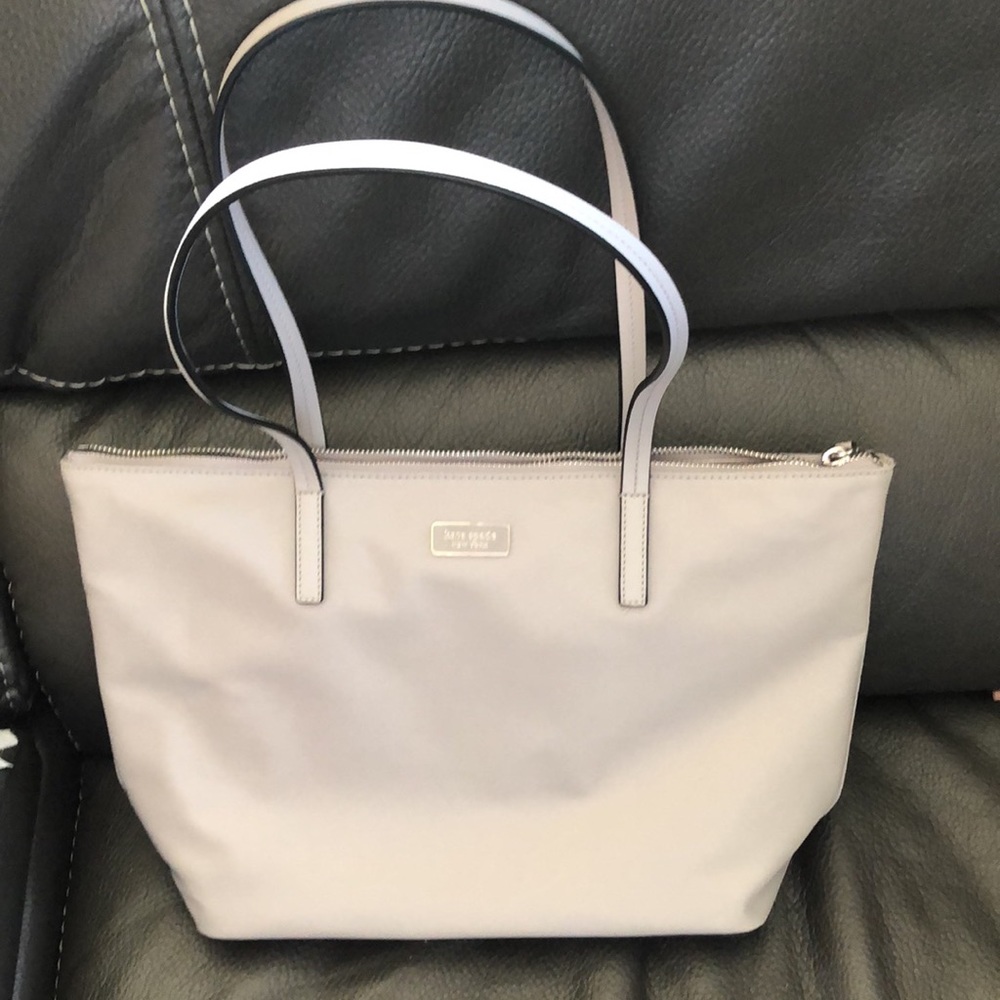 Kate spade gray top zip tote